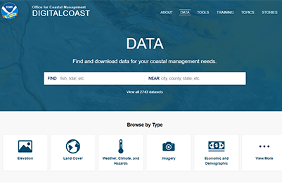 Image of the Digital Coast Website.