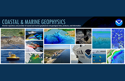 Collage of data hosted by NCEI’s Coastal and Marine Geophysics Branch