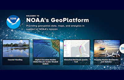 Image of the NOAA GeoPlatform Website.