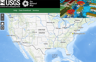 Image of the USGS National Map.